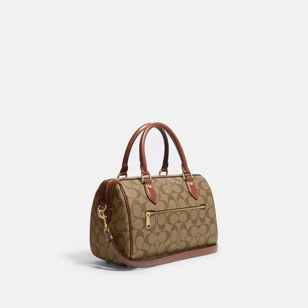 NWT Coach Outlet Rowan Satchel In Signature Canvas - Picture 4 of 7